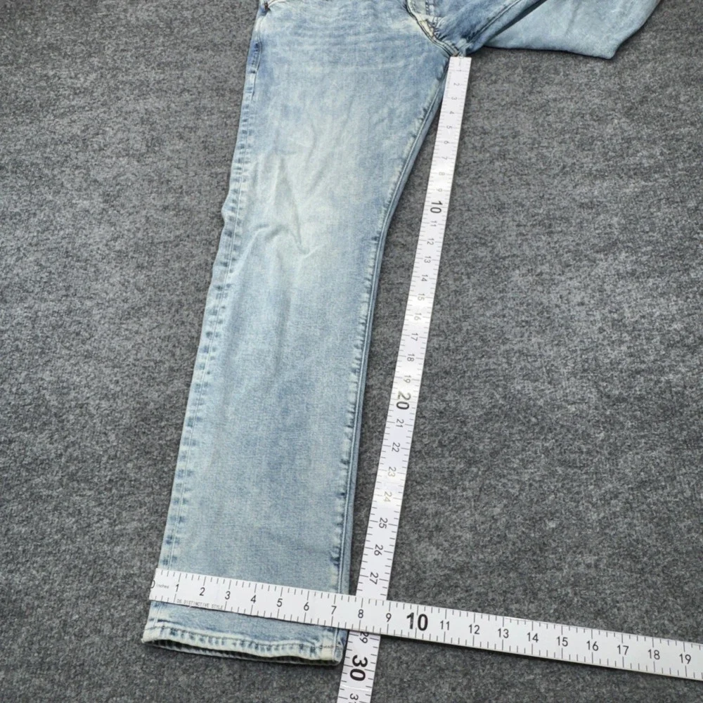 Polo Ralph Lauren Jeans Mens 33x30 Blue Varick Slim Straight Light Wash Stretch